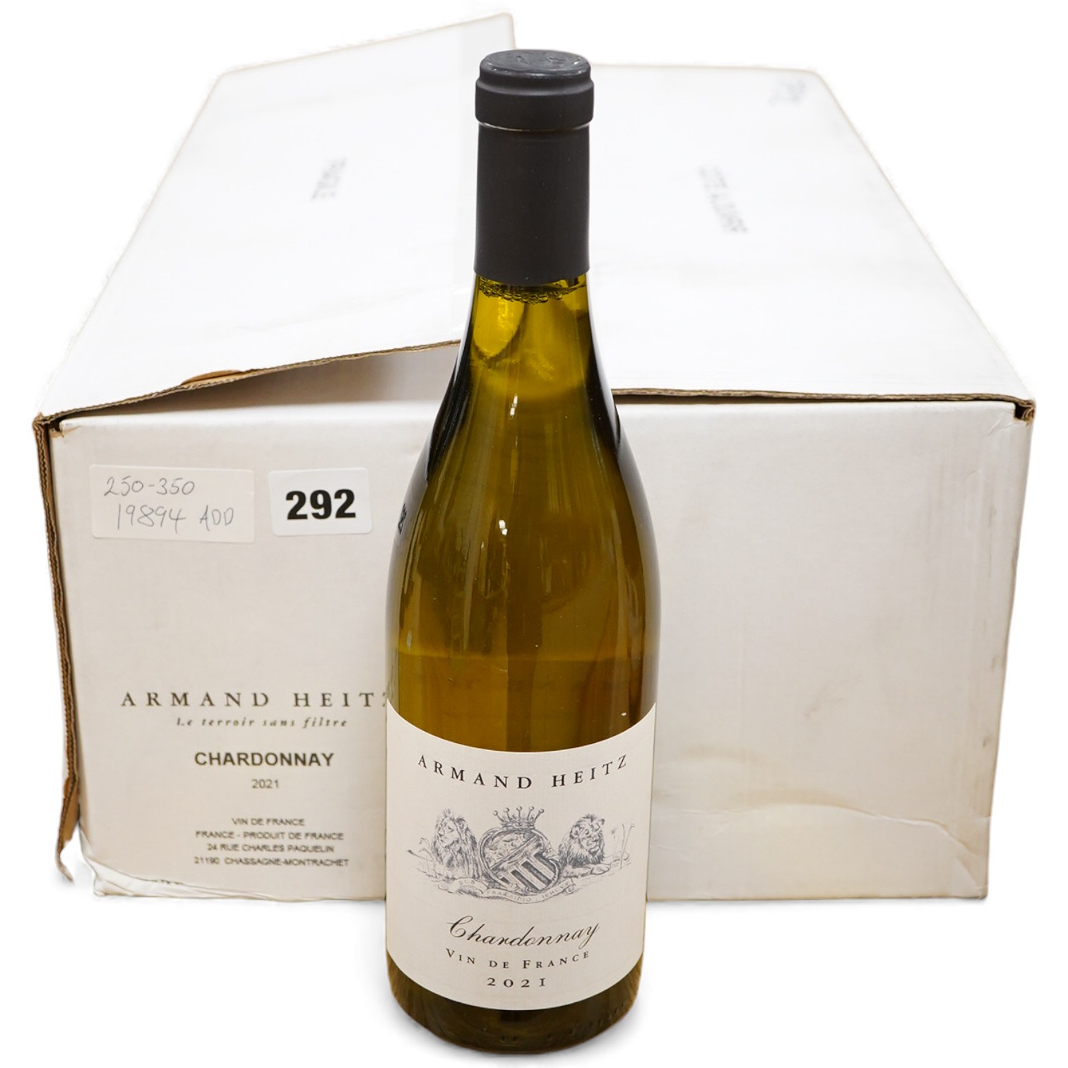 Armand Heitz Chardonnay, 2021, a case of twelve bottles